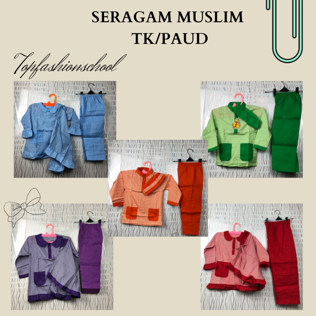 Seragam Muslim TK/PAUD Laki-laki Dan Perempuan