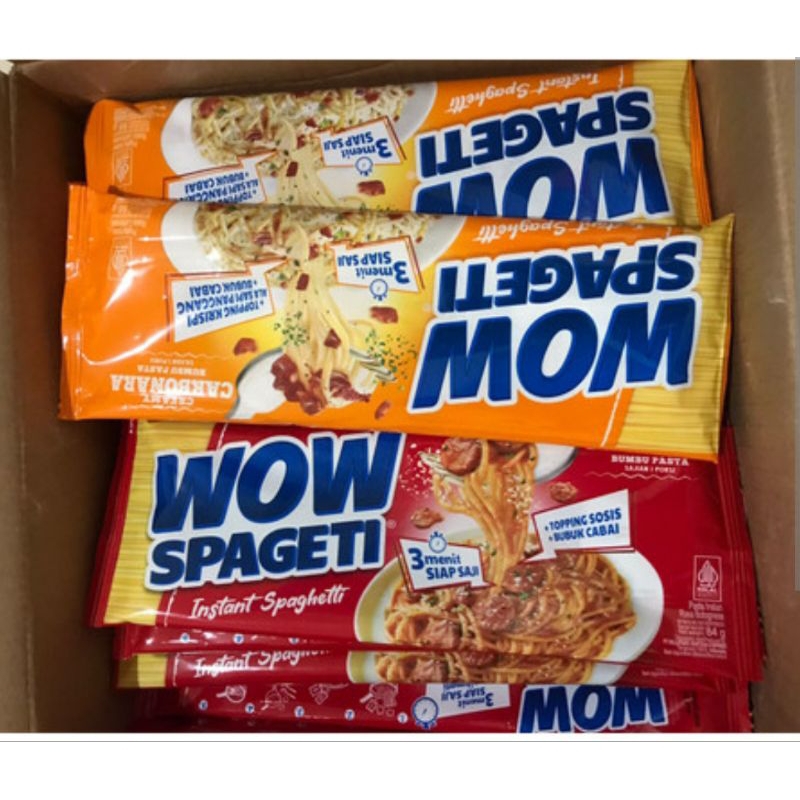 

PROMO 5 PCS SPAGHETTI WOW INSTANT CARBONARA BOLOGNESE ALA RESTO Creamy siap saji