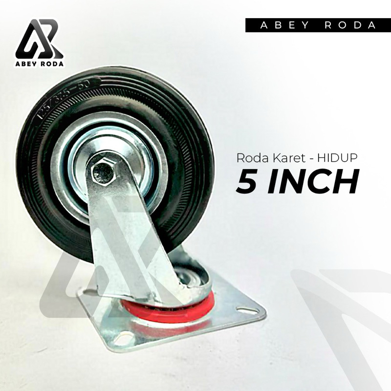 Roda Karet Troli 5 inch (HIDUP)