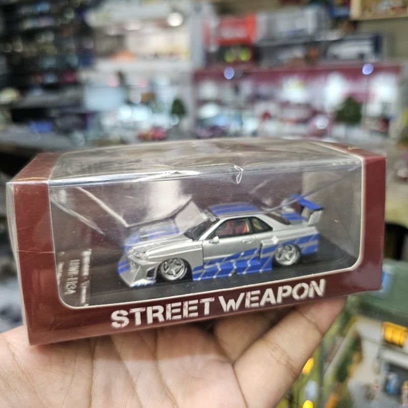Street Weapon nissan Skyline LBWK ER34 warrior fast furiuos mini gt R34 GTR CM model