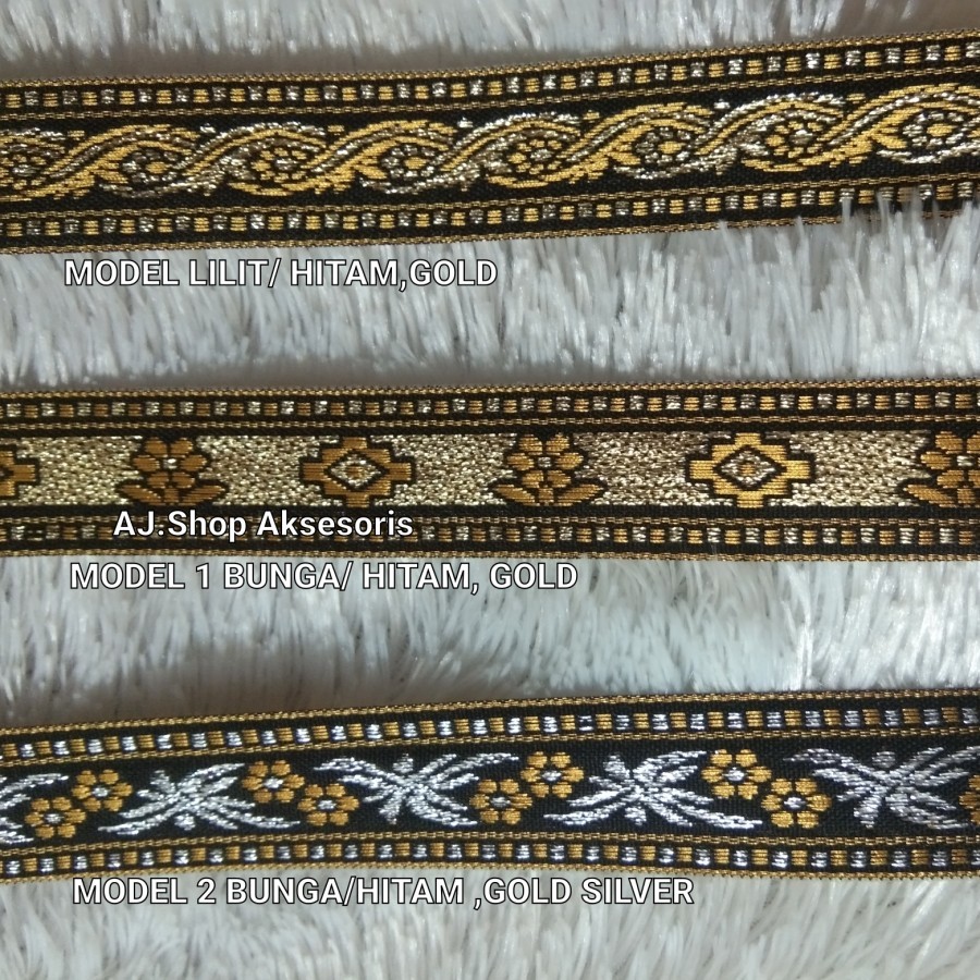 

PITA RENDA BORDIR GAMIS LEBAR 2 CM PER ROLL ISI 15 METER