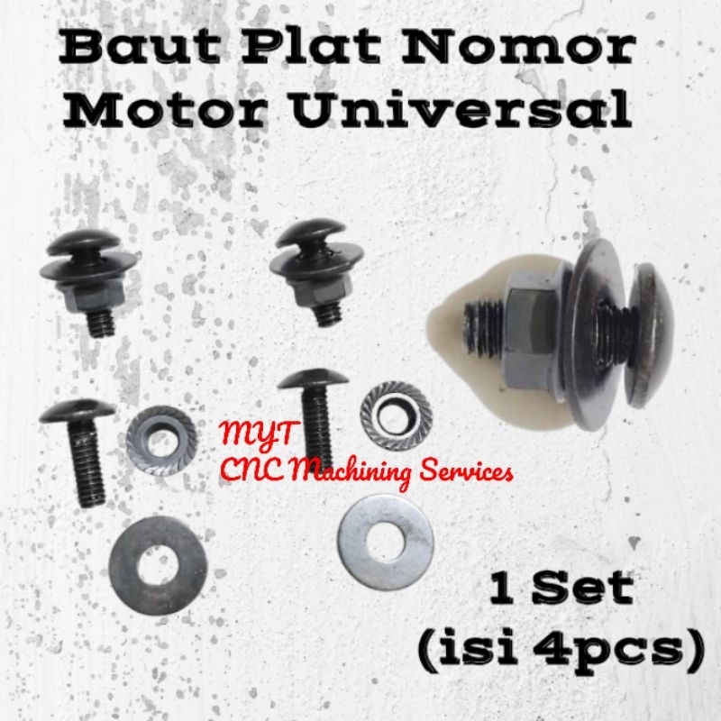 Mur Baut Plat Nomor Motor Universal Baut Cover Plat Motor 1 Set