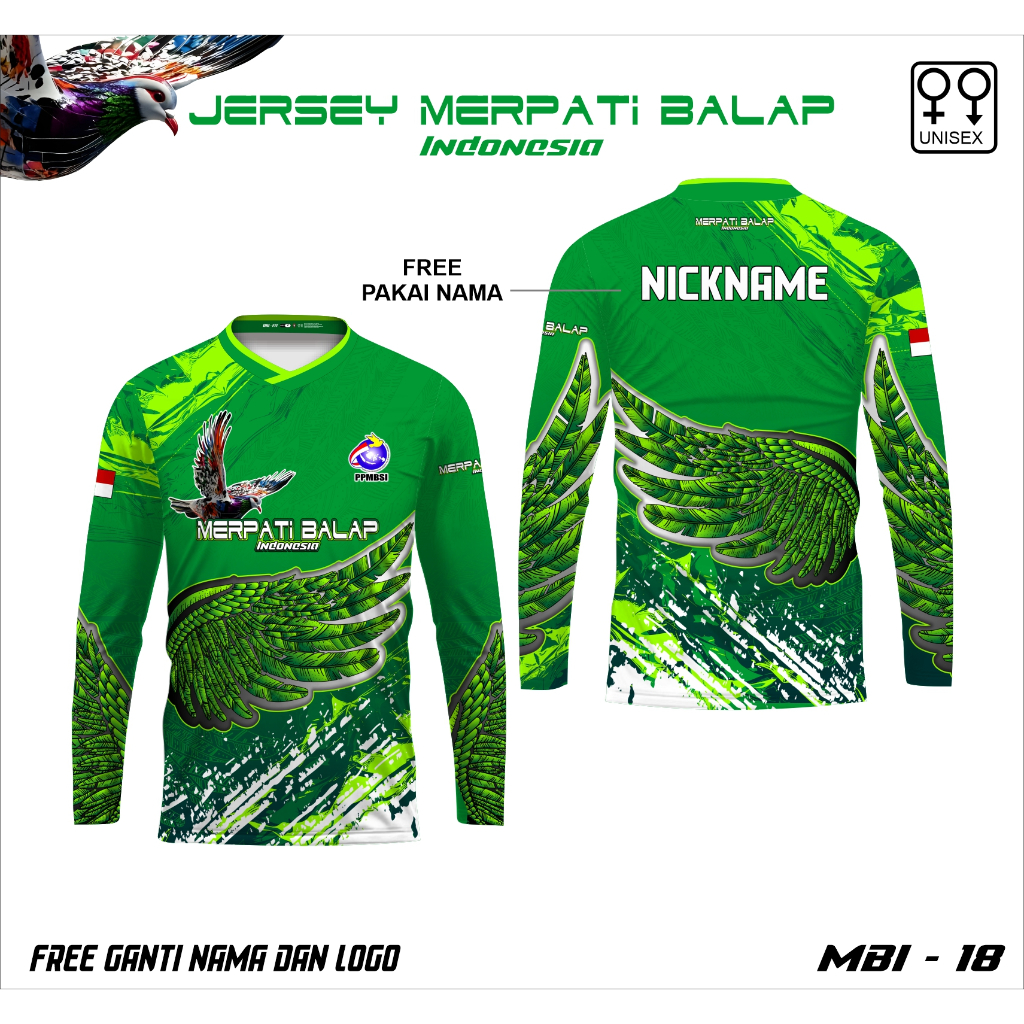 Kaos jersey merpati baju merpati balap sayap terbaru lengan panjang
