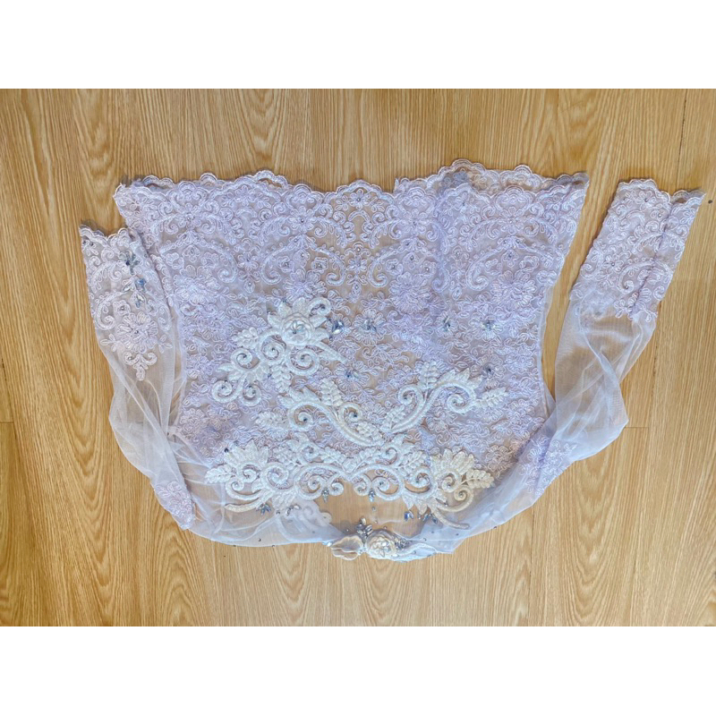 PRELOVED KEBAYA AKAD PUTIH BERAIH JUMBO FULL PAYET