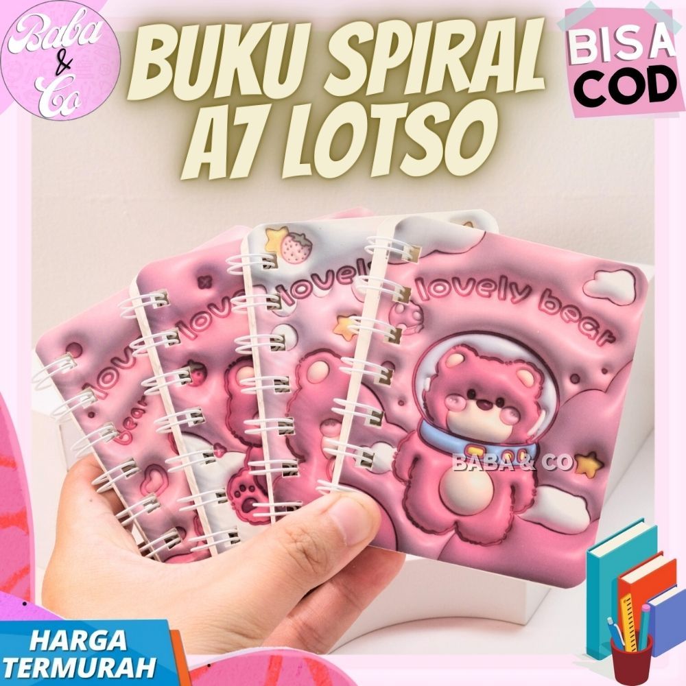 

BUKU A7 LOTSO SPIRAL NOTEBOOK MINI UKURAN A7 LOTSO LUCU UNIK BUKU TULIS KECIL A7 LOTSO IMUT TERMURAH COD