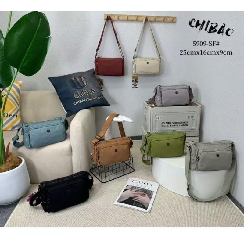 Tas Selempang wanita chibao model terbaru Korea parasut waterproof