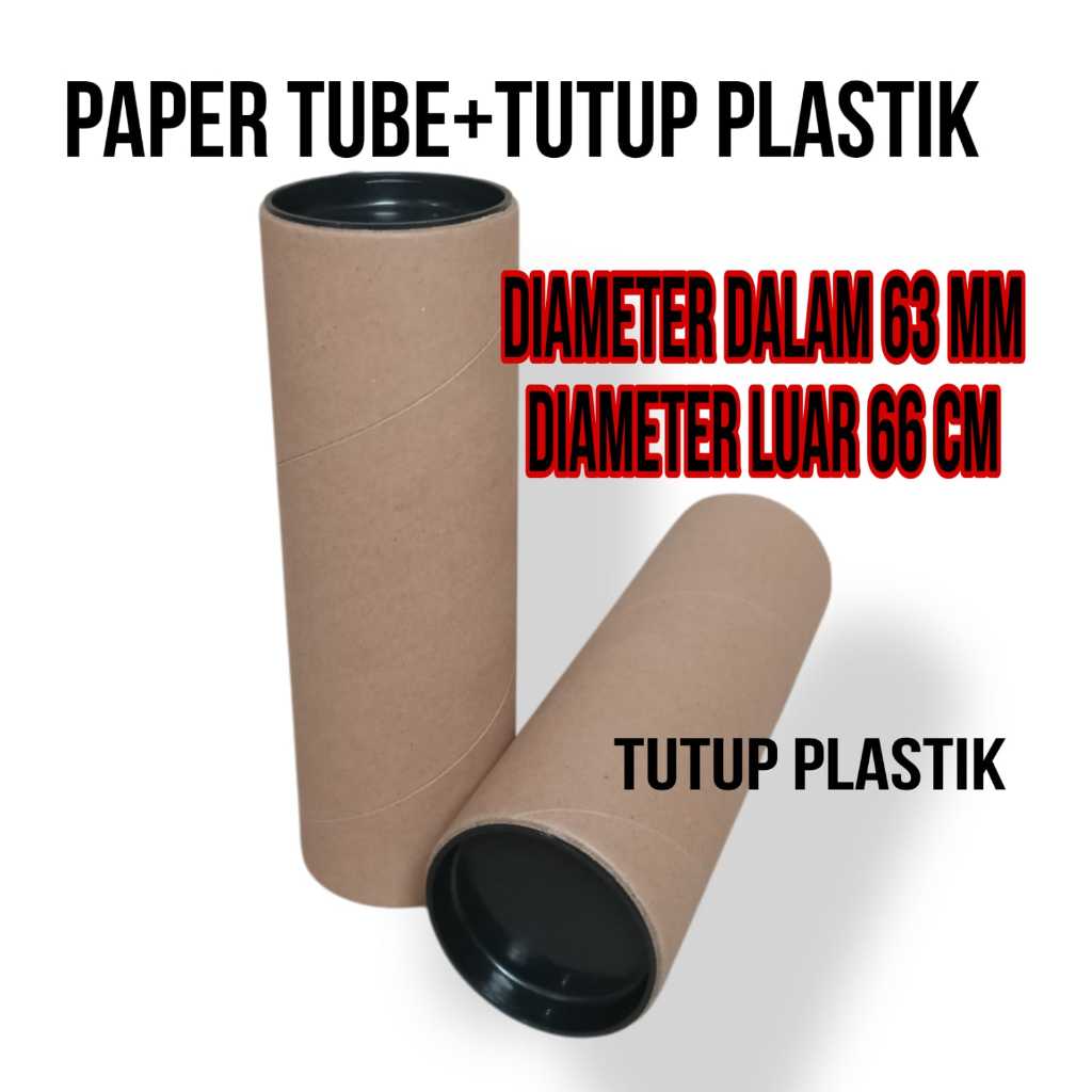 6,3 mm / tutup Plastik / Paper tube /Paper Core/ tabung kertas bulat