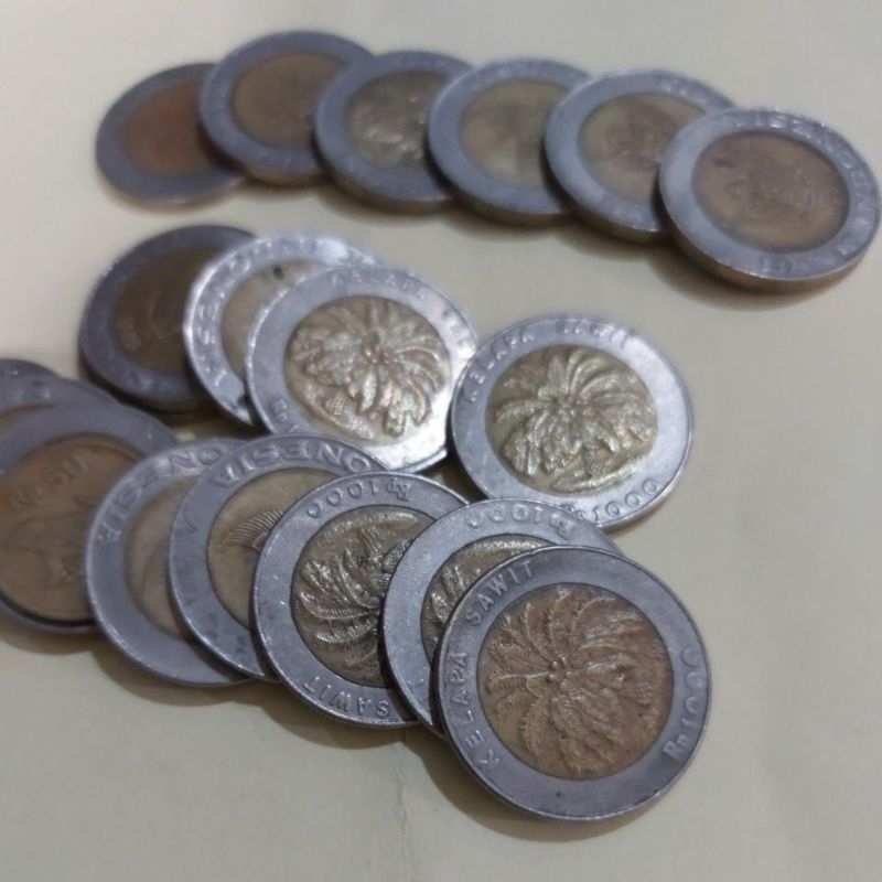 Koleksi koin logam kuno 1000 ASLI