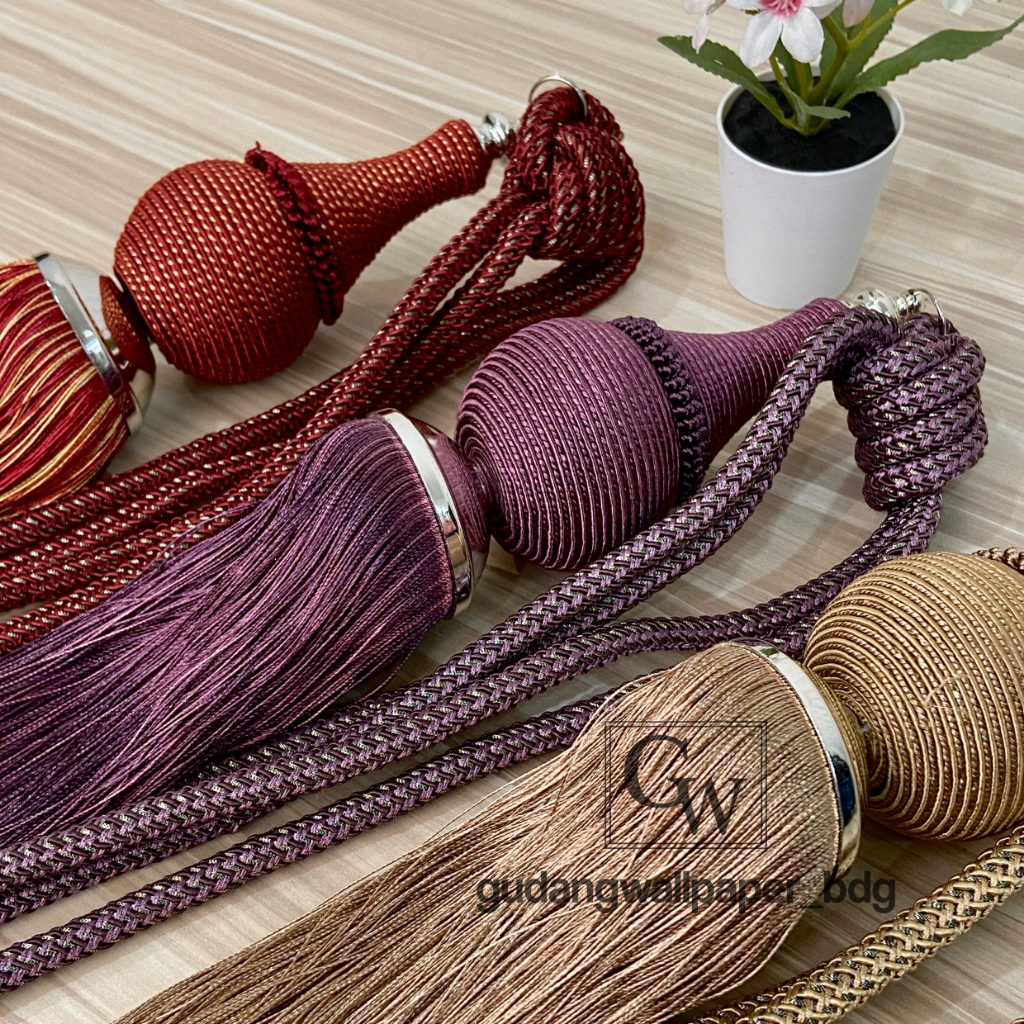 Tassel Tali Gorden Jumbo Moscow (Mardin) Rumbai Mewah Latte Merah Ungu Premium Tassel