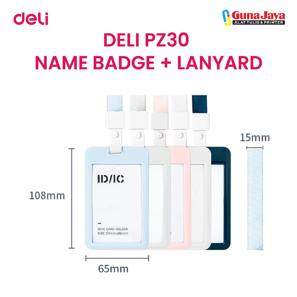

DELI PZ30 NAME BADGE + LANYARD