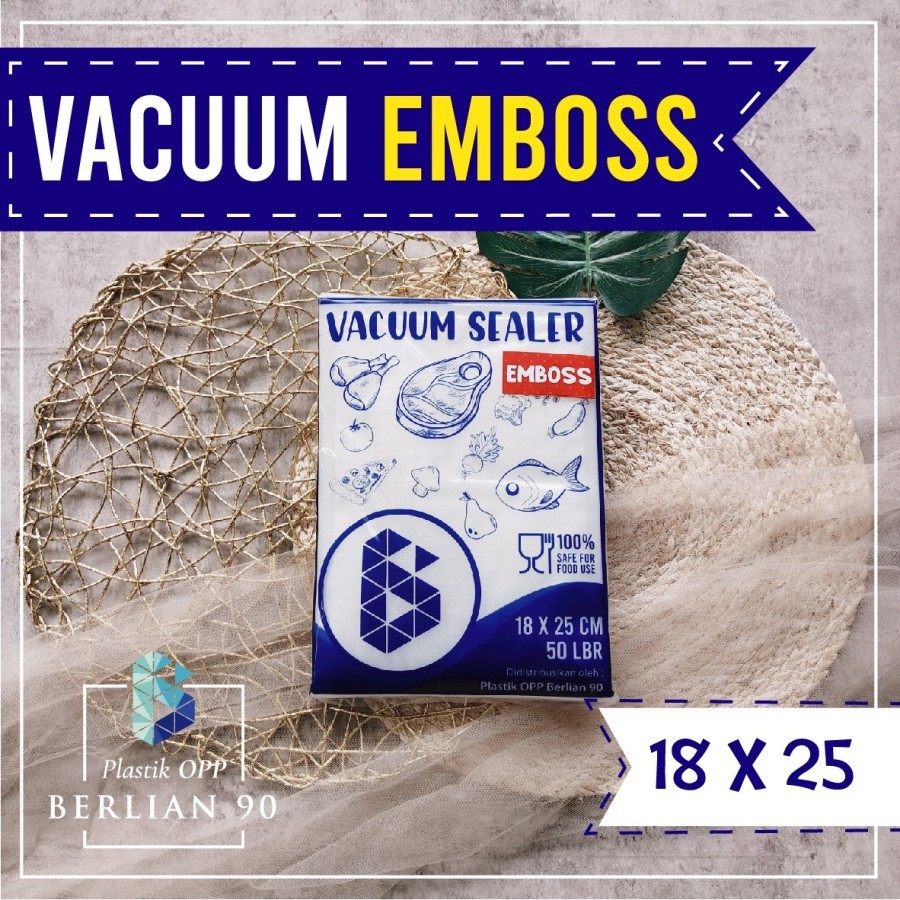 Plastik Vacum Embos 18x25cm / Plastik Vacum Makanan / Plastik Vacum