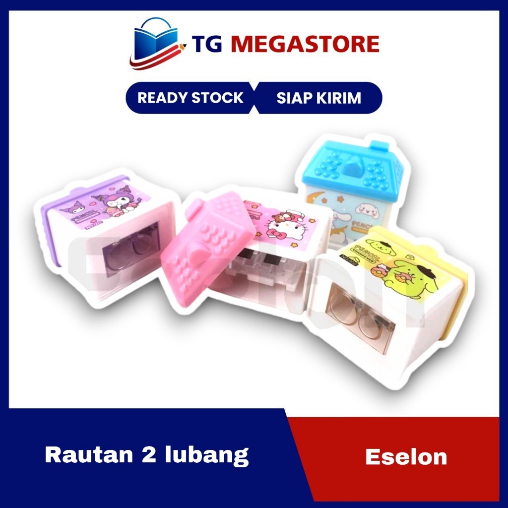 

Rautan / Serutan Mini Rumah 2 Lubang Sanrio - No.002