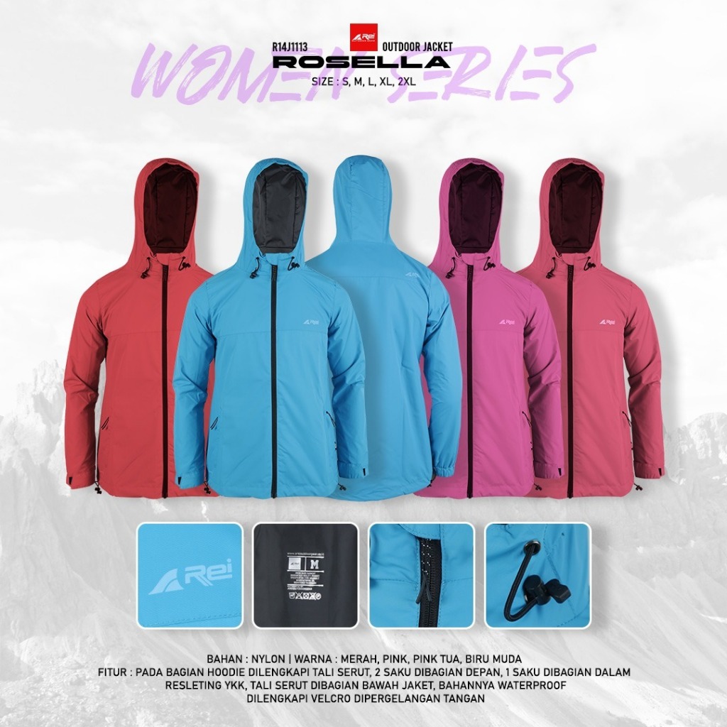 Jaket Gunung Wanita Rosella Arei Outdoorgear