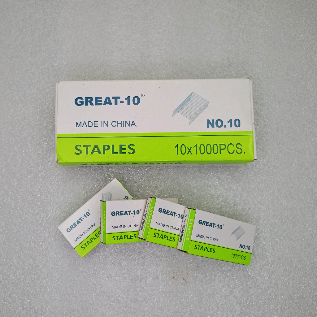 

Isi Staples / Stepler Great - 10 / Paket 1Pack dan Ecer