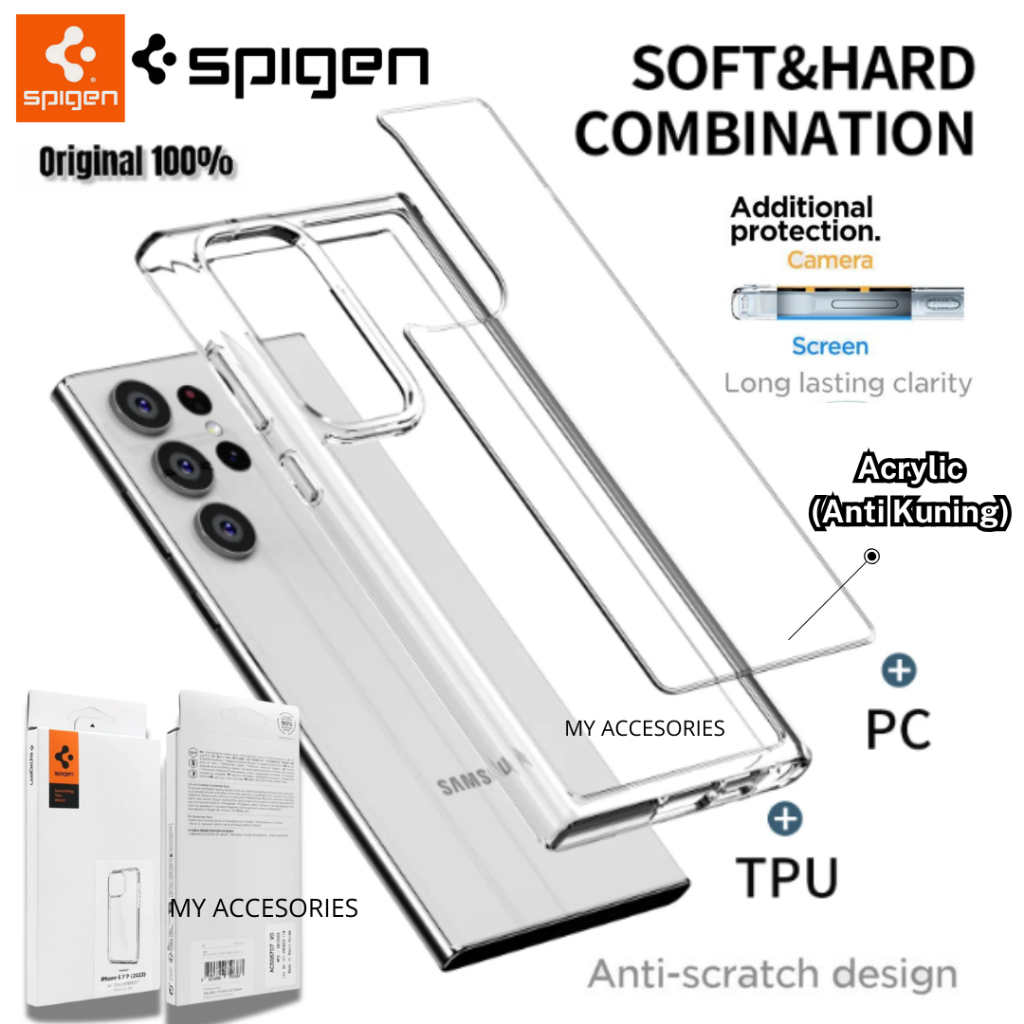 ORI SPIGEN Case BENING SAMSUNG S25 S24FE S24 Ultra S23 S22+ S23FE S22 S21 Plus S20+ NOTE 20 ULTRA