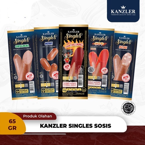 

Kanzler Singles Sosis Original 65gr | Sosis Kanzler Siap Makan | Cemilan Enak Sehat