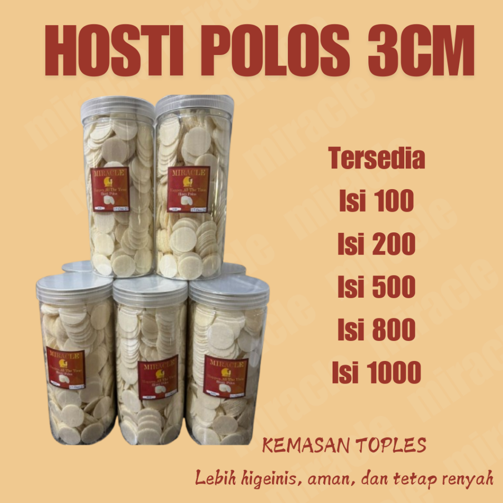 

Roti Perjamuan Hosti isi 1000 pcs