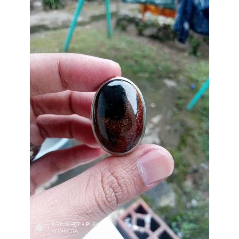 Cincin Batu Akik Pancawarna Garut jumbo