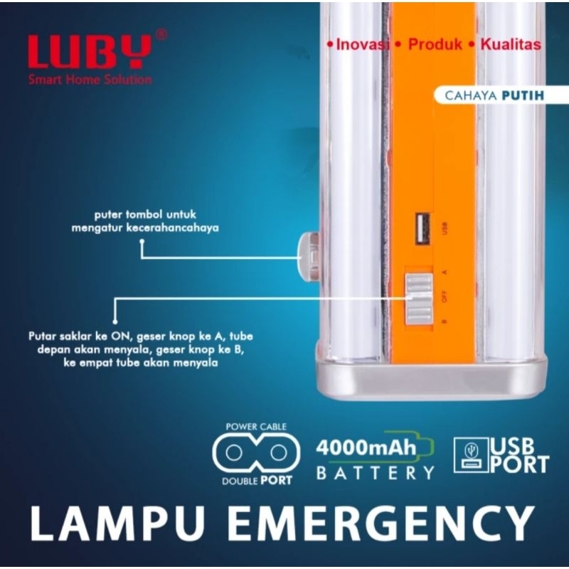 Lampu Emergency / Emergency Light Luby tipe L-7671 | Lampu Darurat Luby