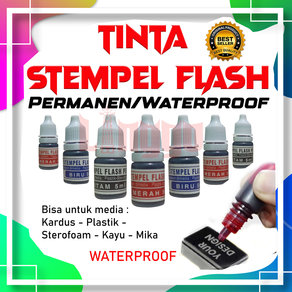 

Tinta StempelFlash Permanen Waterproof