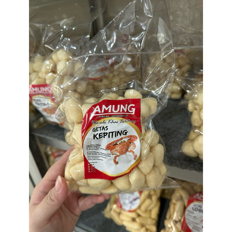 

Kerupuk Amung Getas Kepiting 100gr oleh oleh Khas Belitung
