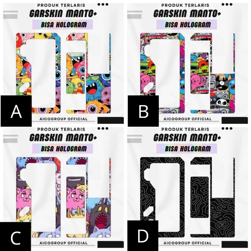 

Premium innneerrr Garskin Miantoh plus+ Hologram Full Motif Dan Anti Gores