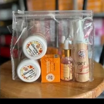 cream glowing hilyah Ajeng 1 set lengkap seperti di foto