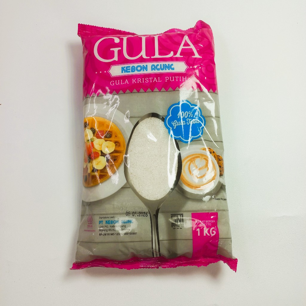 

Gula Pasir Kristal Putih / Gula Pasir Kebon Agung / 1 Kg