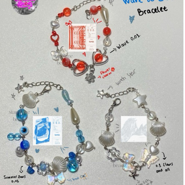 Wave to earth bracelet𓂃⋆.˚|| gelang friendship wave to earth