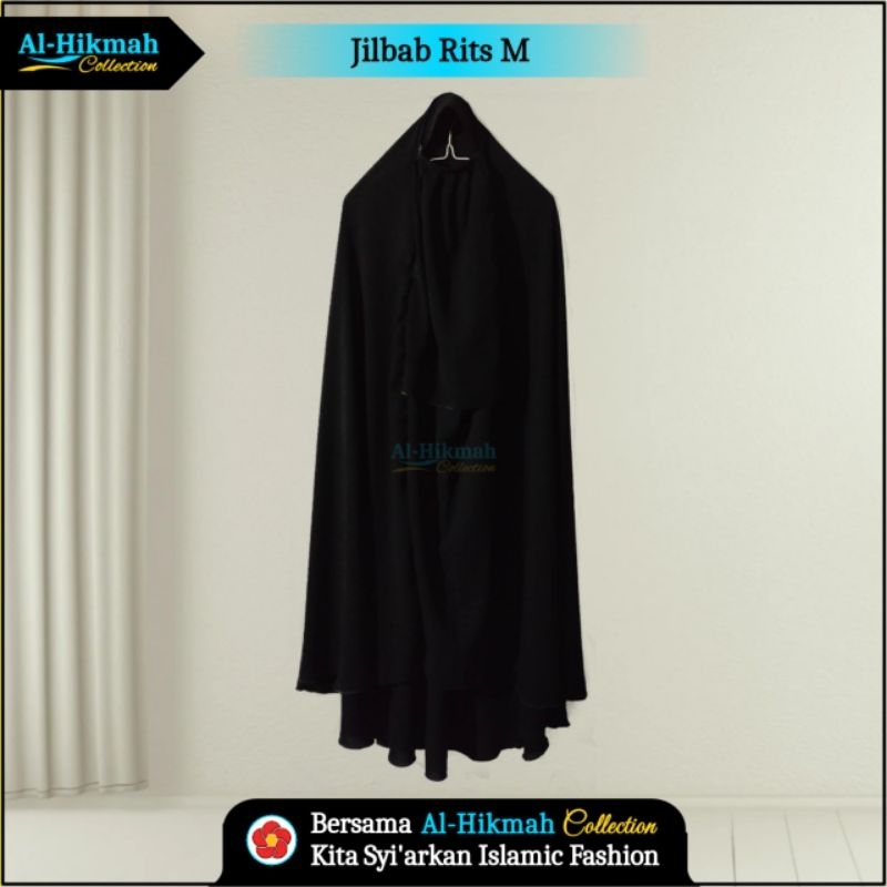 Jilbab Rits Cadar Resleting non Purdah Wolfis M | Jilbab Rits Makassar M | Bukan Kerudung Safar