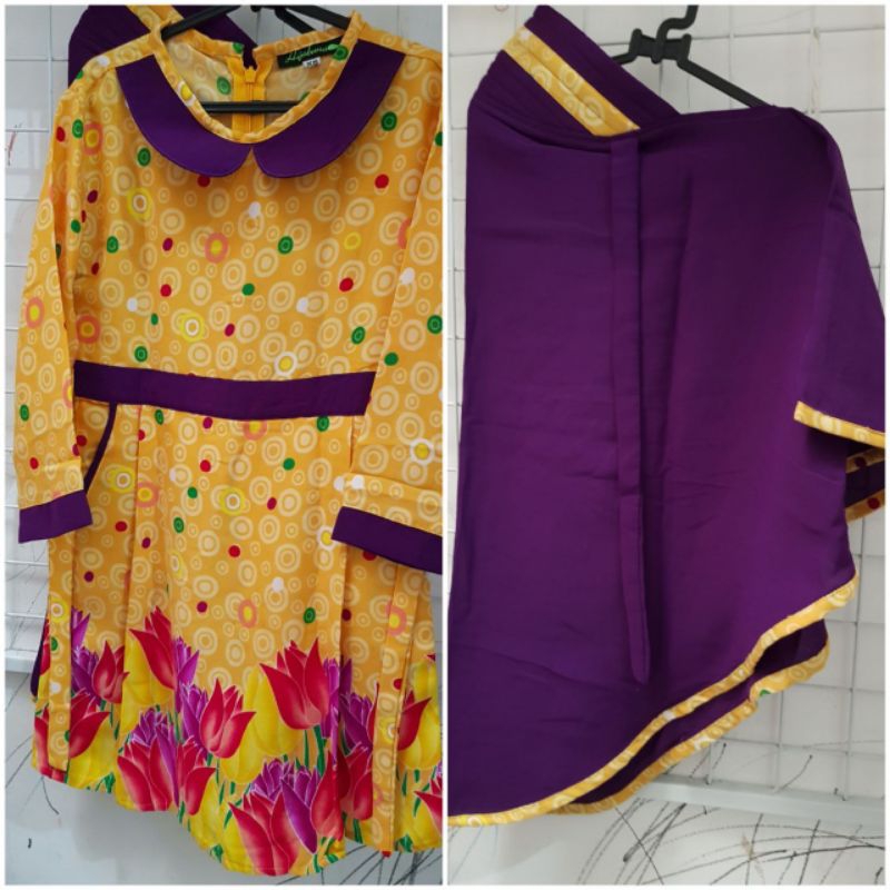 Preloved Set Gamis Anak Perempuan Hijabuna