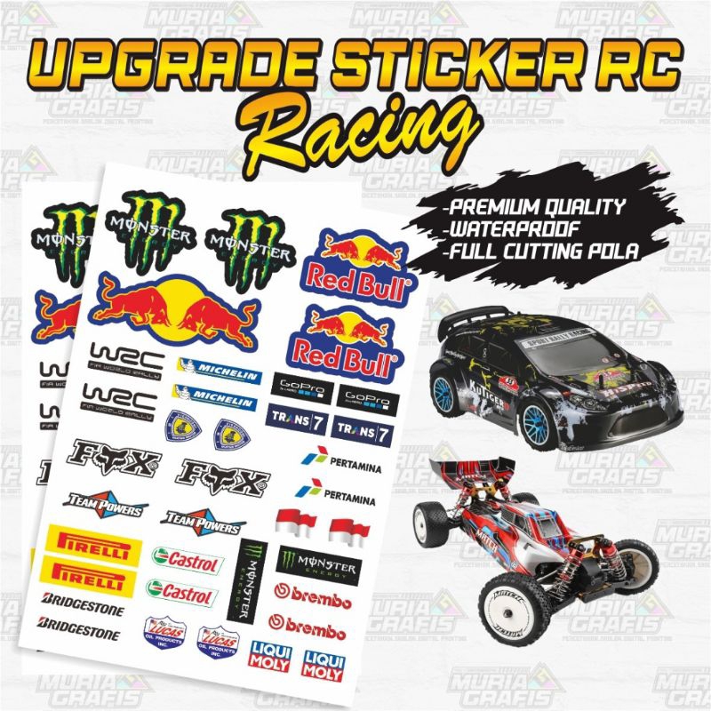 UPGRADE STIKER MOBIL RC RACING RC BALAP ONROAD BUGGY DLL