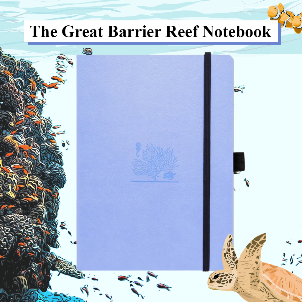 

Arctic / Great Barrier Reef Dingbats Notebook (Dot Only) - Buku Jurnal Kulit Vegan/ Notebook/ Catatan Dingbats A5+ Earth Collection