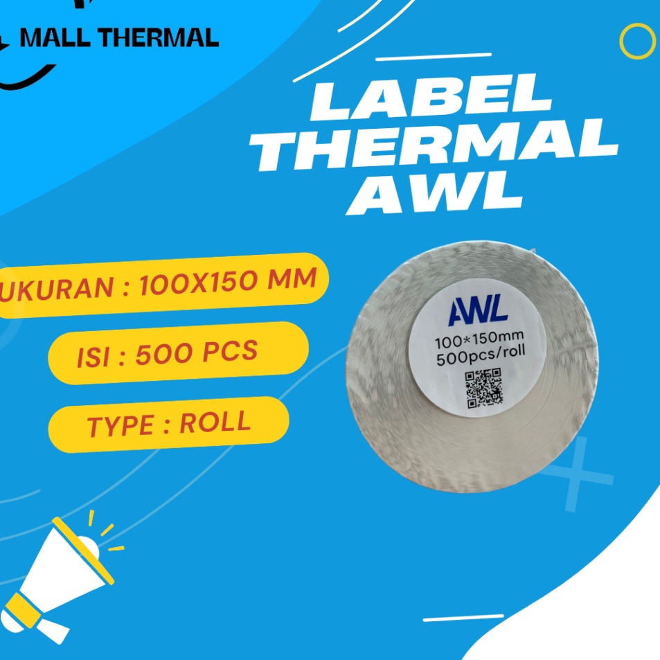 

s9Terlaris LABEL THERMAL AWL UK 1X15 MM ISI 5 STICKER BARCODE RESI M49