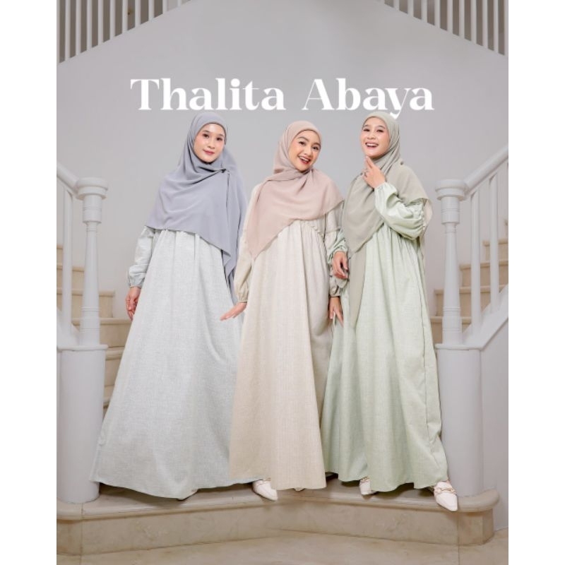 Thalita Abaya Motif Salur Katun by Lidiahadiwinoto