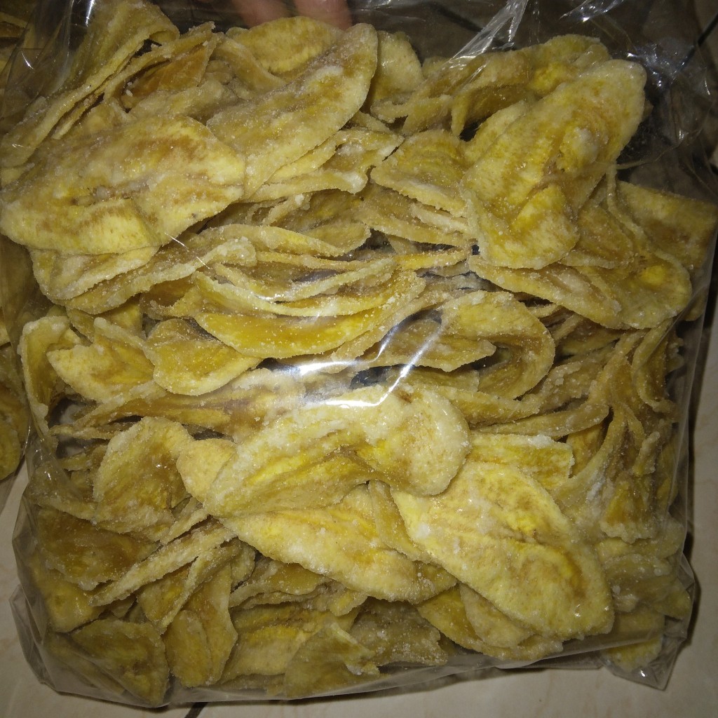 

Keripik Pisang Asin Gurih dan Manis Crispy