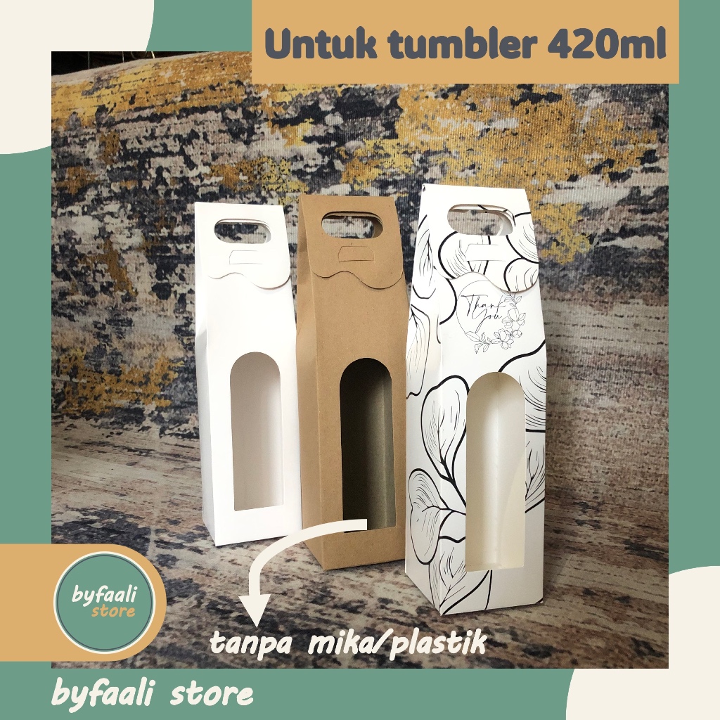 

byfaali Kemasan Packaging Box Dus Souvenir Hampers Gift Botol Tumbler Termos 420ml