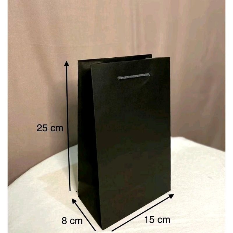 

S ( S49 ) PAPER BAG POLOS WARNA HITAM DAN COKLAT / PAPER BAG SOUVENIR