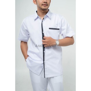 [ JUMBO ] BAJU DINAS HITAM PUTIH Polos / Baju Dinas Hitam Putih ASN PRIA