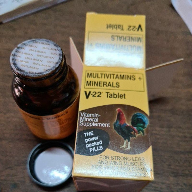 V22 Vitamin Obat Untuk Ayam Aduan Penguat sayap kaki ayam import 10tablets repack v-22