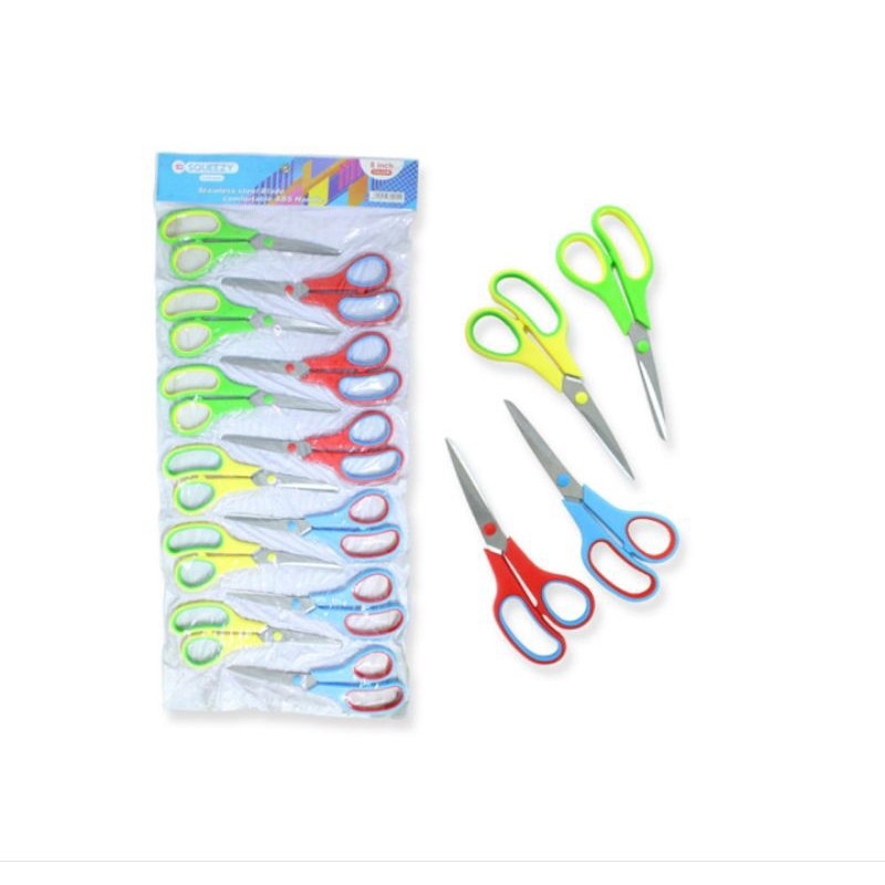 

Squeezy 08C - Gunting Stainless 8 inch / Scissors Stainless Gagang Warna Cantik SQ08C