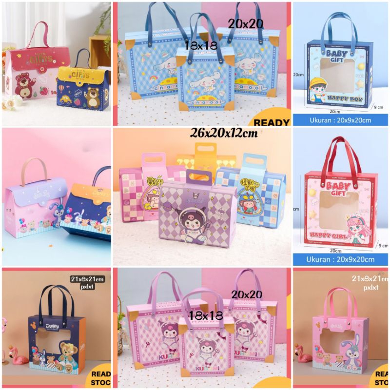 

TAS GODDIE BAG BESAR MOTIF LOTSO ,STELLA,DUFFY, KUROMI BOX TENTENG LUCU GB-18