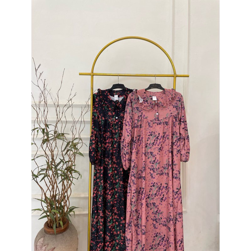 GAMIS BUNGA BUNGA CRINKLE