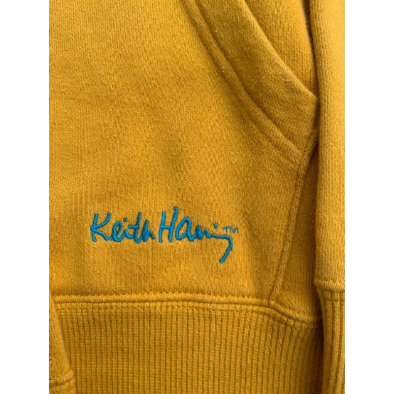 hoodie keith haring yellow american flag x uniqlo