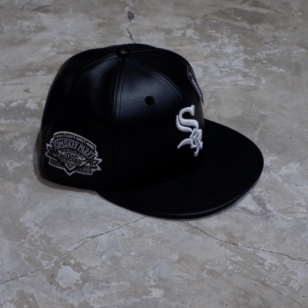 NEW ERA 59FIFTY COMISKEY PARK CHICAGO WHITE SOX LEATHER BLACK