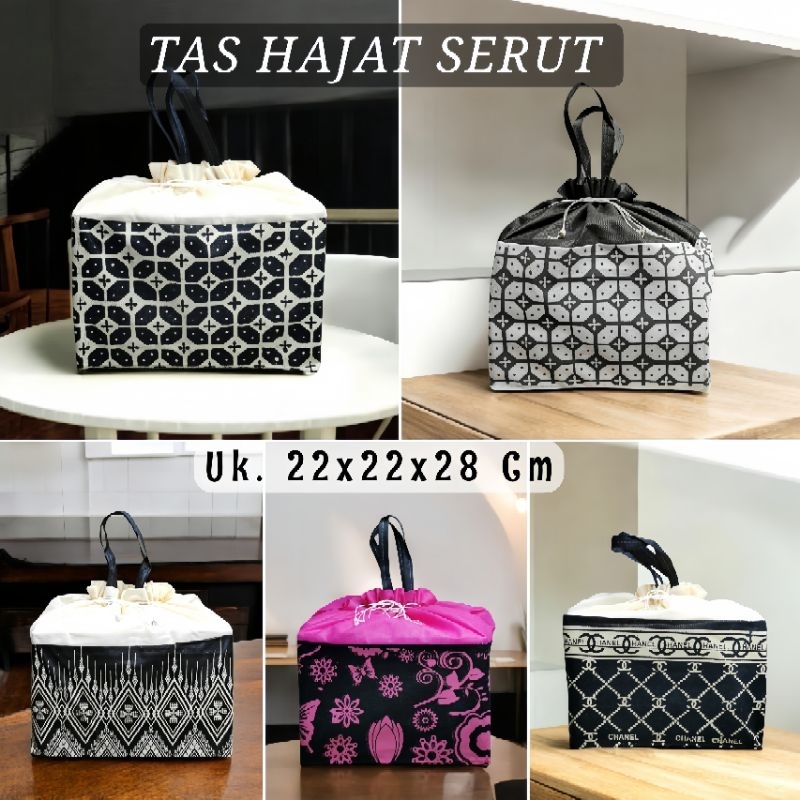 

[ISI 12] Tas Hajat Serut Muat Nasi Box 22 Cm