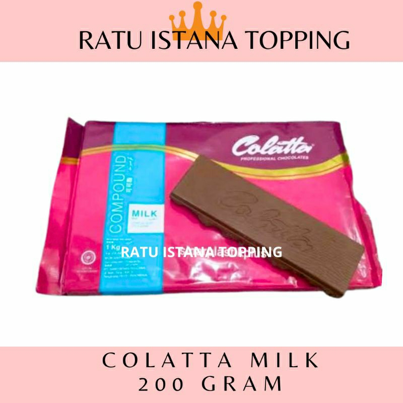 

COKELAT BATANG COLATTA MILK 200 GRAM REPACK DCC COLATA COMPOUND MILK COKLAT DUBAI BROWNIES KARAKTER