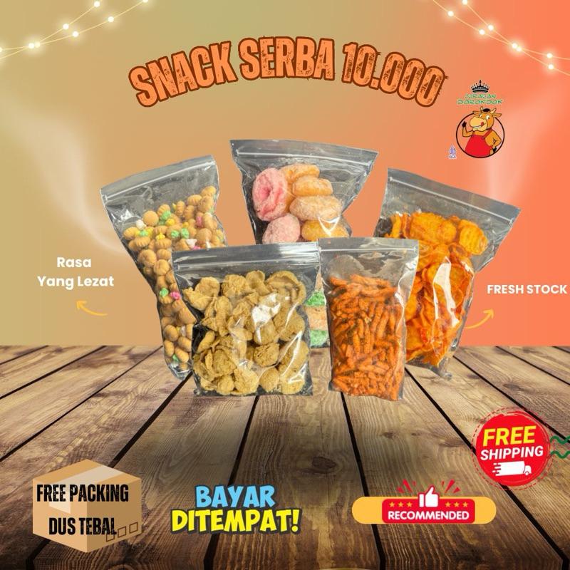 

Aneka Snack Serba 10.000 Bebas Pilih / Cemilan Murah Serba 10 Ribu