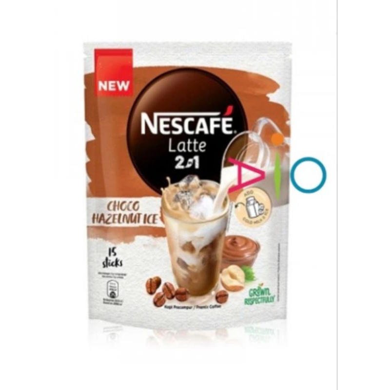 

10 pcs kopi Nescafe latte 2in1 salted caramel ice & choco hazelnut ice