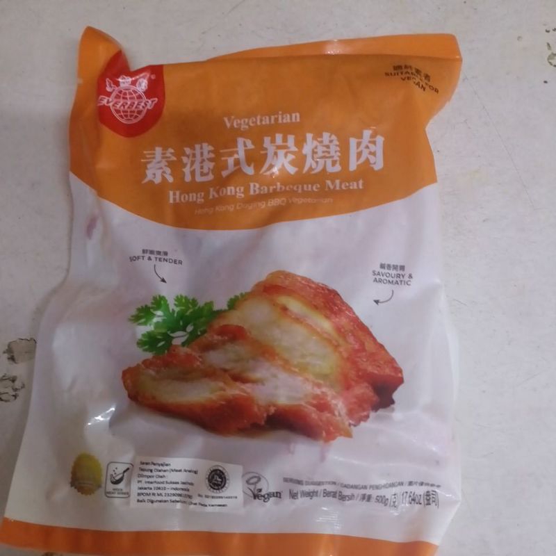 

Everbest Hong Kong bbq meat vegan / char siew / Cha shau / bbq meat Vegetarian 500gram